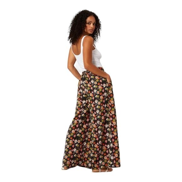 Traffic People High Waist Floral Margot Wide Leg Trousers women's sz S - Picture 1 of 14